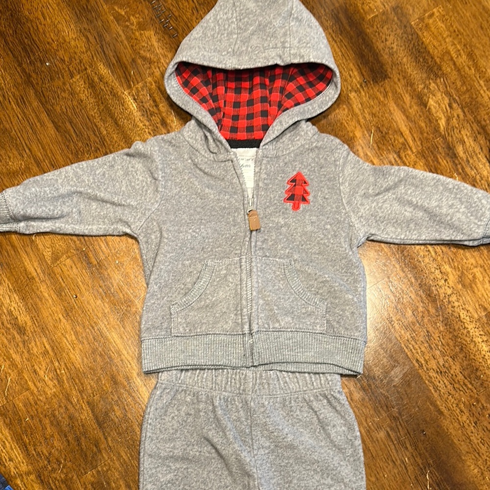 Gray Kids Hoodie and Jogger Set